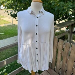 Anthropologie White Blouse